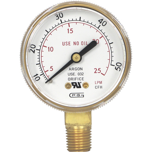 Pressure Gauges, 2" , 0-50 SCFH, Bottom Mount, Analogue PB Rental Co. Ltd.