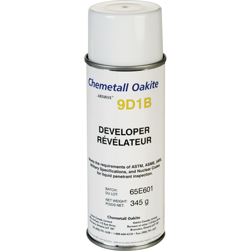 9D1B Non-Aqueous Developers, Aerosol Can PB Rental Co. Ltd.