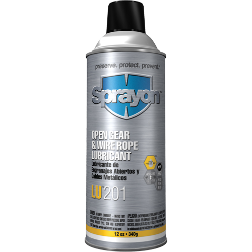 Lubrifiant pour engrenages d&eacute;couverts et c&acirc;bles m&eacute;talliques LU201, Canette a&eacute;rosol PB Rental Co. Ltd.