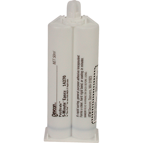 Adh&eacute;sif 5 minutes, 50 ml, Cartouche double, Deux composants, Transparent PB Rental Co. Ltd.