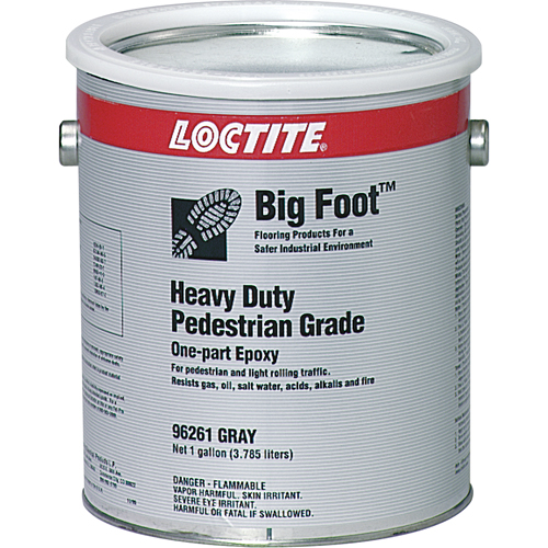 Rev&ecirc;tement antid&eacute;rapant robuste pour plancher Big Foot de calibre pi&eacute;ton, 1 gal., &eacute;poxy, Gris PB Rental Co. Ltd.