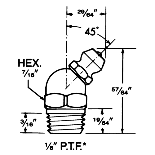 Fitting, 1/8" Thread PB Rental Co. Ltd.