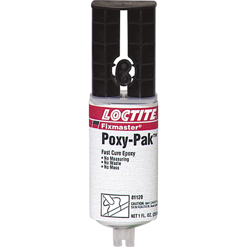 Adh&eacute;sif &agrave; s&eacute;chage rapide POXY PAK de Fixmaster, 92 g, Seringue, Deux composants, Translucide PB Rental Co. Ltd.