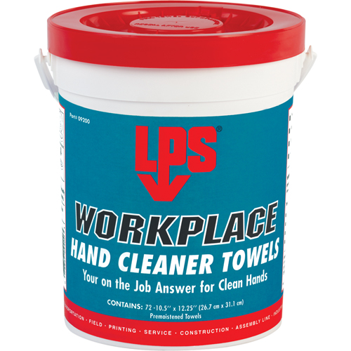 Serviettes nettoyantes pour le travail, 72 lingettes, 10-1/2" x 12-1/4" PB Rental Co. Ltd.