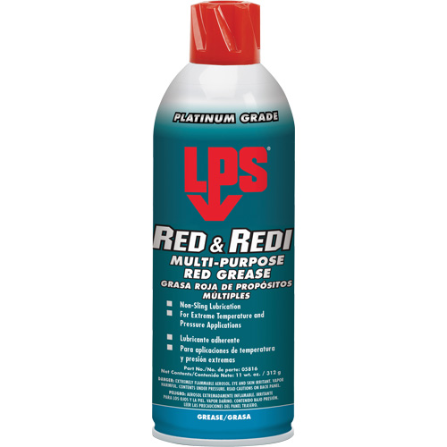 Red & Redi Multi-Purpose Red Grease, 16 oz., Aerosol Can PB Rental Co. Ltd.