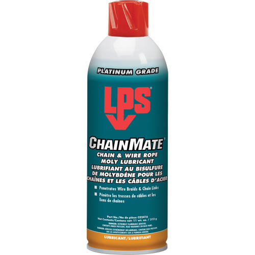 Lubrifiant pour chaînes & c&acirc;bles m&eacute;talliques Chainmate, Canette a&eacute;rosol PB Rental Co. Ltd.