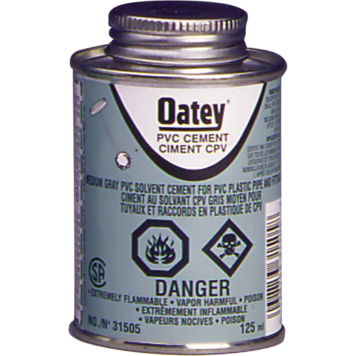 PVC Medium-Duty Cement, 946 ml, Brush-Top Can, Grey PB Rental Co. Ltd.