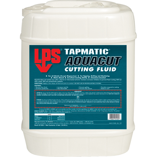 Tapmatic&reg; AquaCut Cutting Fluids, 5 gal. PB Rental Co. Ltd.