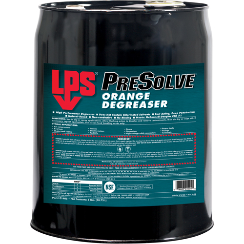 PreSolve&reg; Orange Degreaser, Pail PB Rental Co. Ltd.