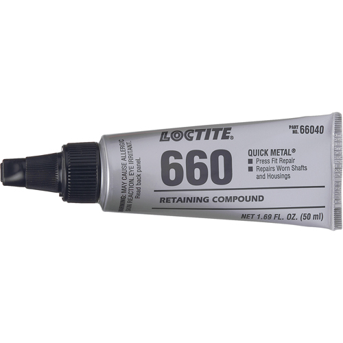 Compos&eacute; de retenue pour r&eacute;paration ajust&eacute; &agrave; la presse Quick Metal 660, 50 ml, Tube, Argent PB Rental Co. Ltd.