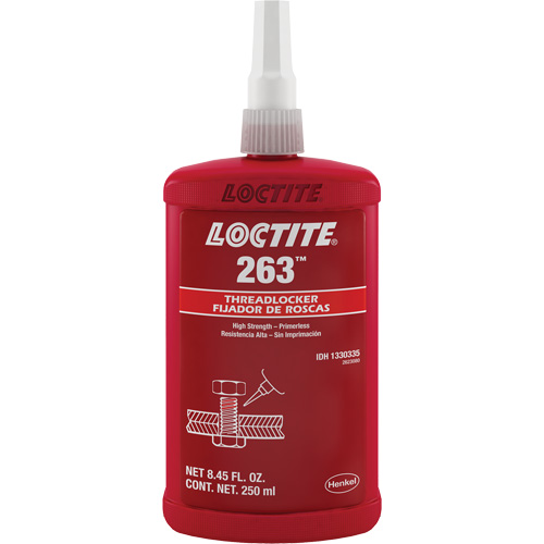 Threadlocker 263 Rapid Cure, Red, High, 250 ml, Bottle PB Rental Co. Ltd.