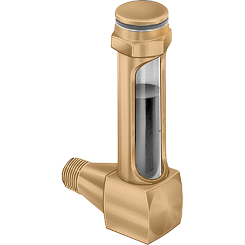 Indicateurs de niveau &agrave; liquide en laiton - Coudes &agrave; petit rayon, Filet&eacute;, 1-15/16" lo, 225°F (107,22° C) PB Rental Co. Ltd.