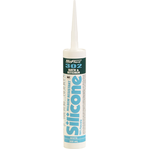 NuFlex&reg; 302 Bath And Kitchen Silicone Sealant, 300 ml, Cartridge, Clear PB Rental Co. Ltd.