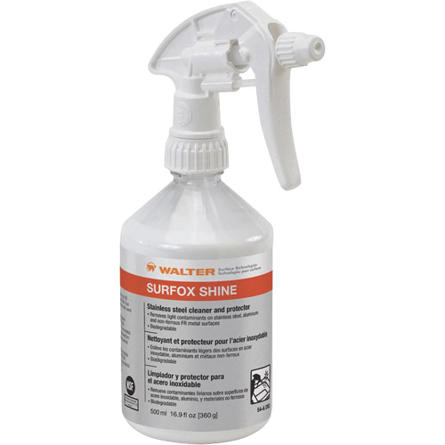 Nettoyant & protecteur pour acier inoxydable Surfox Shine, 500 ml, Bouteille &agrave; g&acirc;chette PB Rental Co. Ltd.