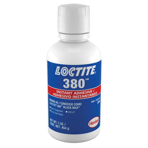 380 Toughened Instant Adhesives, Black, Bottle, 453 g PB Rental Co. Ltd.