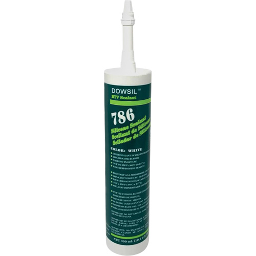 Agent d'&eacute;tanch&eacute;it&eacute; &agrave; base de silicone Dowsil 786, 300 ml, Cartouche, Blanc PB Rental Co. Ltd.
