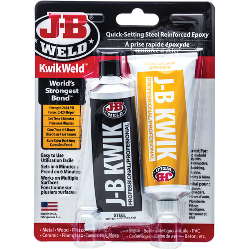 Colle &eacute;poxyde KwikWeld, Deux composants, Tube, 10 oz, Gris PB Rental Co. Ltd.