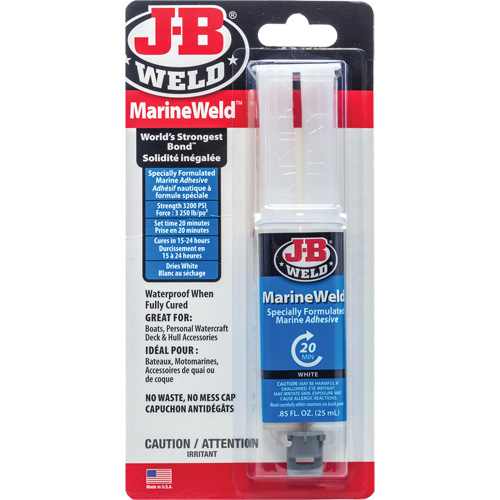 Adh&eacute;sif MarineWeld, 25 ml, Seringue, Deux composants, Blanc PB Rental Co. Ltd.