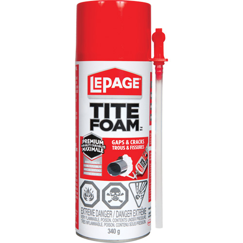 Scellant en mousse isolante pour trous & fissures Titefoam, Canette a&eacute;rosol, Blanc PB Rental Co. Ltd.