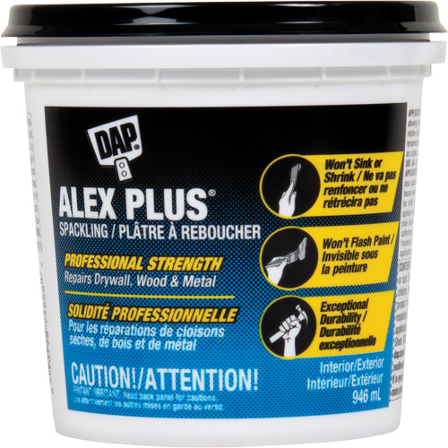 Pl&acirc;tre &agrave; reboucher Alex Plus, 946 ml, Contenant en plastique PB Rental Co. Ltd.