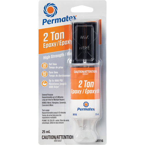 Colle &eacute;poxyde avec capacit&eacute; de 2 tonnes, 25 ml, Seringue, Deux composants, Transparent PB Rental Co. Ltd.