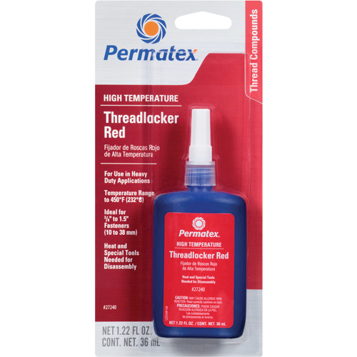 High Temperature Threadlocker, Red, High, 36 ml, Bottle PB Rental Co. Ltd.