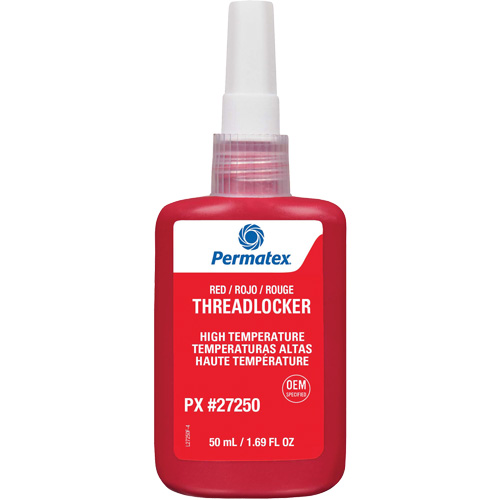 Adh&eacute;sif frein-filet pour temp&eacute;ratures &eacute;lev&eacute;es, Rouge, &eacute;lev&eacute;, 50 ml, Bouteille PB Rental Co. Ltd.