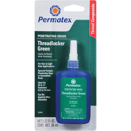 Penetrating Grade Threadlocker, Green, Low, 36 ml, Bottle PB Rental Co. Ltd.