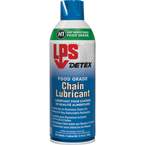 Lubrifiant pour chaîne de qualit&eacute; alimentaire Detex, 12 oz/340 g/430 ml, Canette a&eacute;rosol PB Rental Co. Ltd.