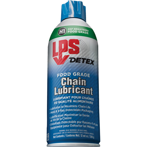 Lubrifiant pour chaîne de qualit&eacute; alimentaire Detex, 12 oz/340 g/430 ml, Canette a&eacute;rosol PB Rental Co. Ltd.