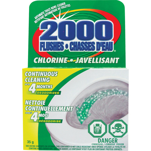 D&eacute;tergent pour cuvette de toilette 2000 Flushes avec agent de blanchiement, 35 g, Tampon PB Rental Co. Ltd.