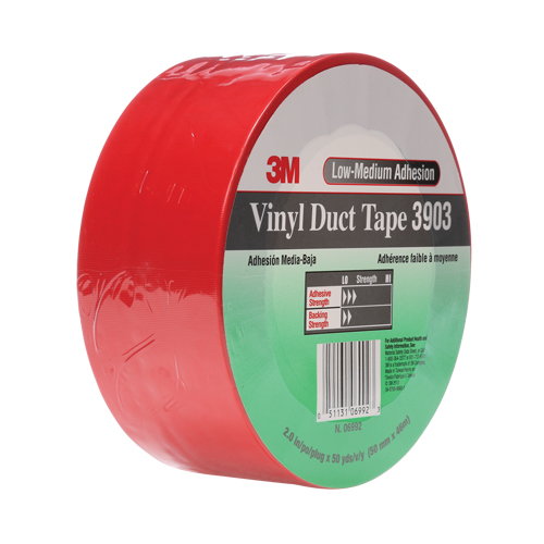 Rubans adh&eacute;sifs en vinyle 3903, 48 mm (2") la x 46 m (151') lo, 6,5 mils, Rouge PB Rental Co. Ltd.