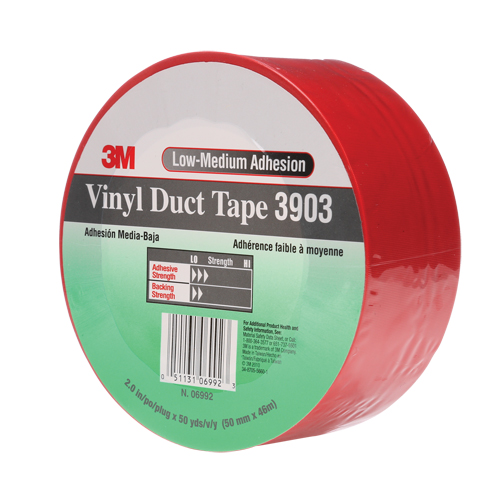 Rubans adh&eacute;sifs en vinyle 3903, 48 mm (2") la x 46 m (151') lo, 6,5 mils, Rouge PB Rental Co. Ltd.