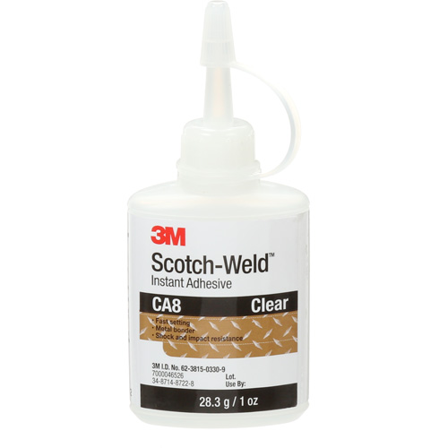 Scotch-Weld Instant Adhesive CA8, Clear, Bottle, 1 oz. PB Rental Co. Ltd.