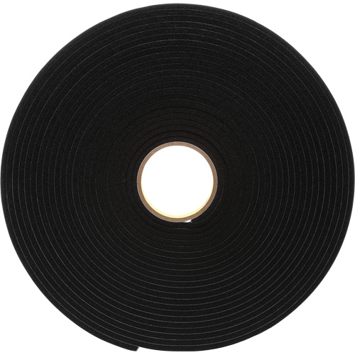 Ruban de mousse en vinyle 4504, 25,4 mm (1") la x 16,5 m (54') lo, 250 mils, Noir PB Rental Co. Ltd.