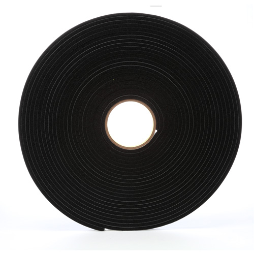 Ruban de mousse en vinyle 4504, 19 mm (3/4") la x 16,5 m (54') lo, 250 mils, Noir PB Rental Co. Ltd.