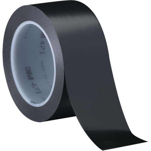 471 Vinyl Tape, 12 mm (1/2") W x 32.9 m (108') L, 5.3 mils, Black PB Rental Co. Ltd.