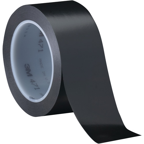 471 Vinyl Tape, 76 mm (3") W x 32.9 m (108') L, 5.2 mils, Black PB Rental Co. Ltd.