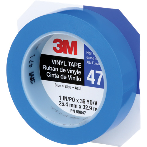 Ruban en vinyle 471, 25,4 mm (1") la x 32,9 m (108') lo, 5,3 mils, Bleu PB Rental Co. Ltd.