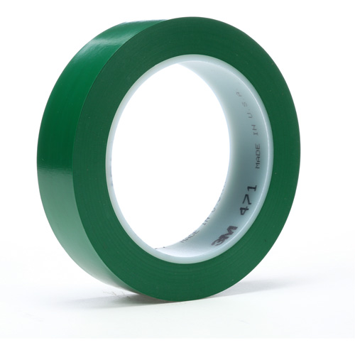 Ruban en vinyle 471, 19 mm (3/4") la x 32,9 m (108') lo, 5,2 mils, Vert PB Rental Co. Ltd.