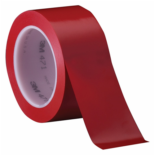 471 Vinyl Tape, 6 mm (1/4") W x 32.9 m (108') L, 5.2 mils, Red PB Rental Co. Ltd.