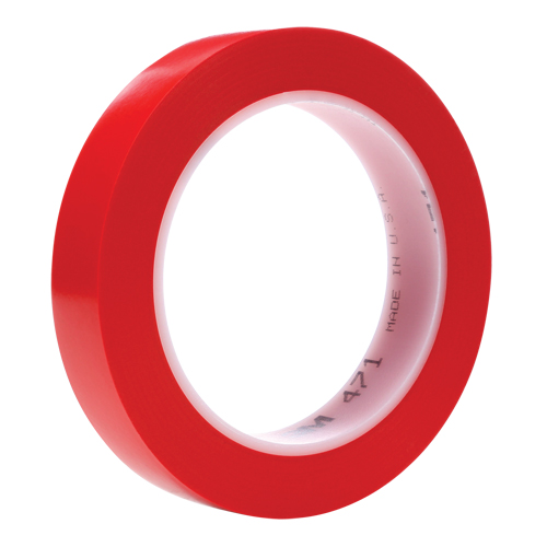 471 Vinyl Tape, 19 mm (3/4") W x 32.9 m (108') L, 5.3 mils, Red PB Rental Co. Ltd.
