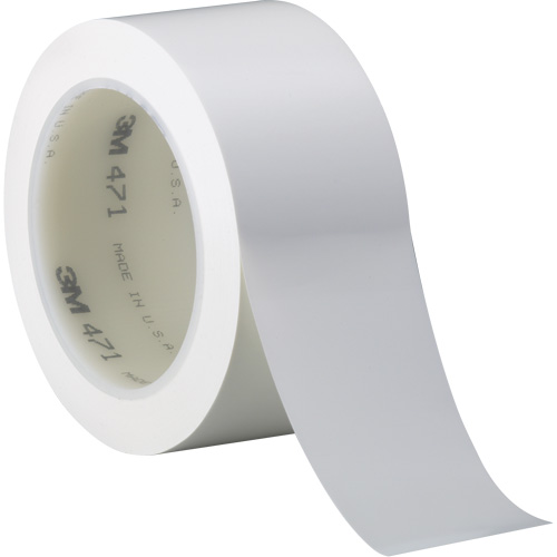 Ruban en vinyle 471, 38 mm (1-1/2") la x 32,9 m (108') lo, 5,2 mils, Blanc PB Rental Co. Ltd.