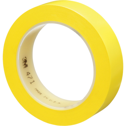 471 Vinyl Tape, 25.4 mm (1") W x 32.9 m (108') L, 5.3 mils, Yellow PB Rental Co. Ltd.