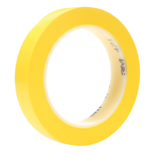 471 Vinyl Tape, 19 mm (3/4") W x 32.9 m (108') L, 5.3 mils, Yellow PB Rental Co. Ltd.
