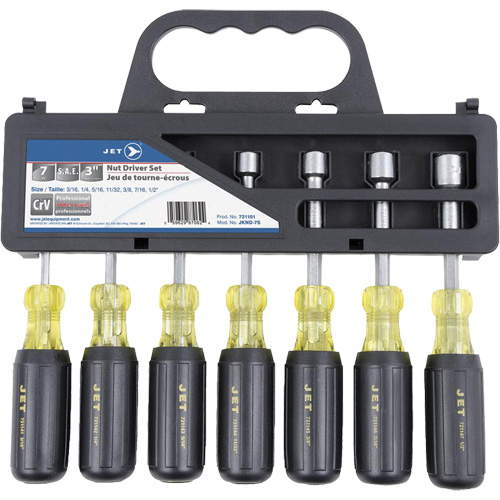 JKND-7S Cushion Grip Nutdriver Set, 7 Pcs., Non Magnetic, Imperial PB Rental Co. Ltd.