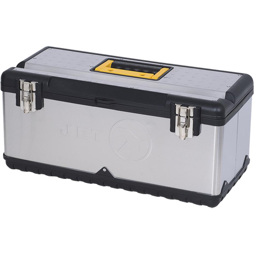 JPSTB-22 Boîte &agrave; outils en acier inoxydable, 11" P x 22-1/2" la x 10-3/4" h, Noir/Gris PB Rental Co. Ltd.
