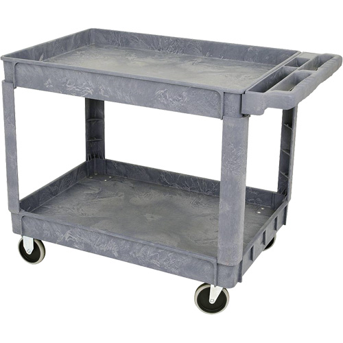 JPTC-3624 Heavy-Duty Polypropylene Shop Cart, 2 Tiers, 46" W x 25-1/2" D x 33-1/4" H, 500 lbs. Cap. PB Rental Co. Ltd.