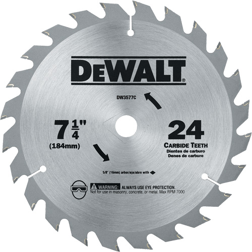 Carbide Circular Saw Blade, 7-1/4", 24 Teeth PB Rental Co. Ltd.