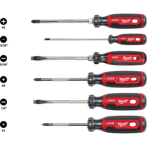 Cushion Grip Screwdriver Set, 6 Pcs. PB Rental Co. Ltd.